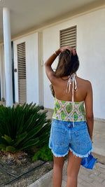 Greens Crochet Halter Top