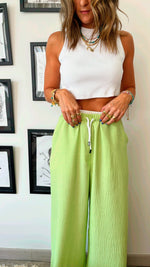 Lime Summer Trim Pants