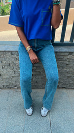 Blue Stitchy Tee