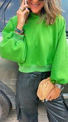 Green Exaggerated Hoodie