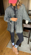 Grey Long Sleeve Denim Shirt