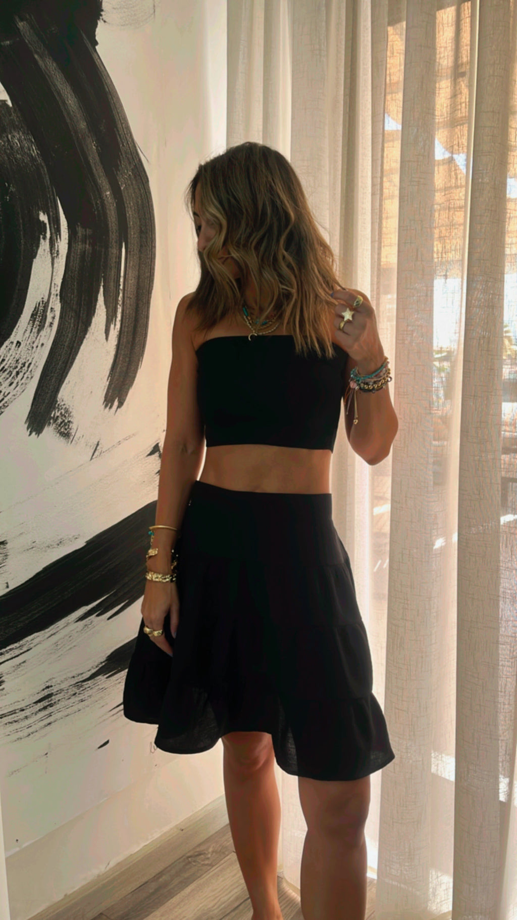 Black Classic Mini Skirt