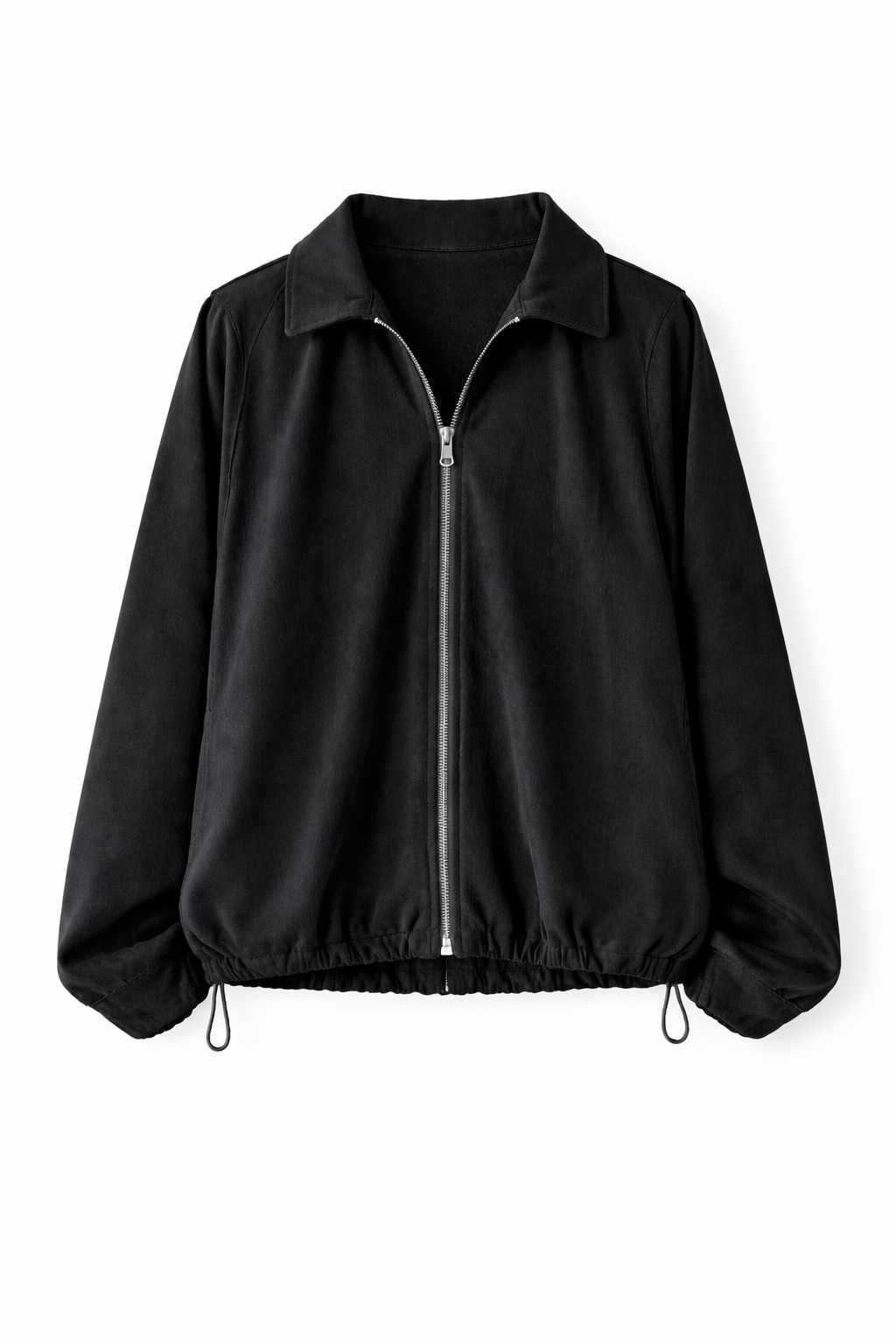 Black Balloon Suede Jacket