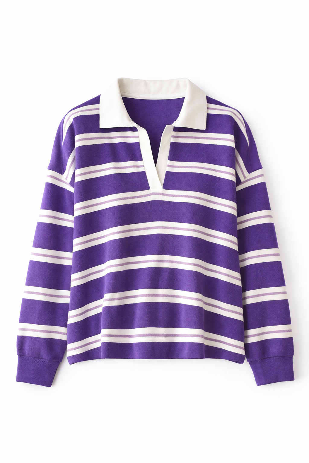 Purple Knit Rugby Shirt