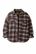 Half And Half Plaid Flannel Shirt