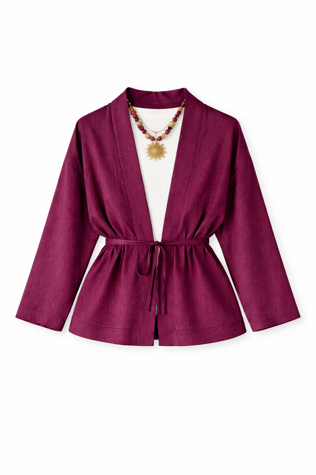 Plum Golden Hour Kimono