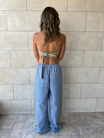 Golden Blue Edge Pants