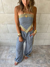 Golden Grey Edge Pants