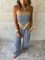 Golden Grey Edge Pants