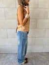 Camel Summer Suede Buckle Vest
