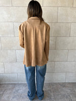 Camel Summer Suede Oversized Blazer
