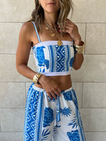 Blues Strapless Top
