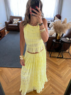 Yellow Crinkle Skirt