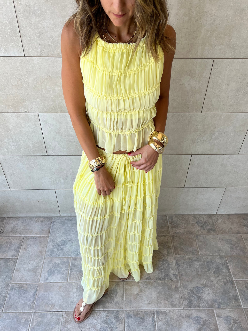 Yellow Crinkle Set
