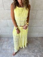 Yellow Crinkle Skirt