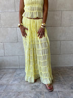 Yellow Crinkle Skirt