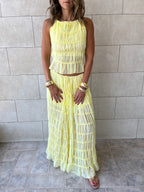 Yellow Crinkle Skirt