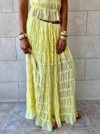 Yellow Crinkle Skirt