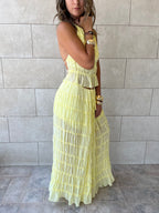 Yellow Crinkle Skirt