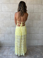 Yellow Crinkle Skirt