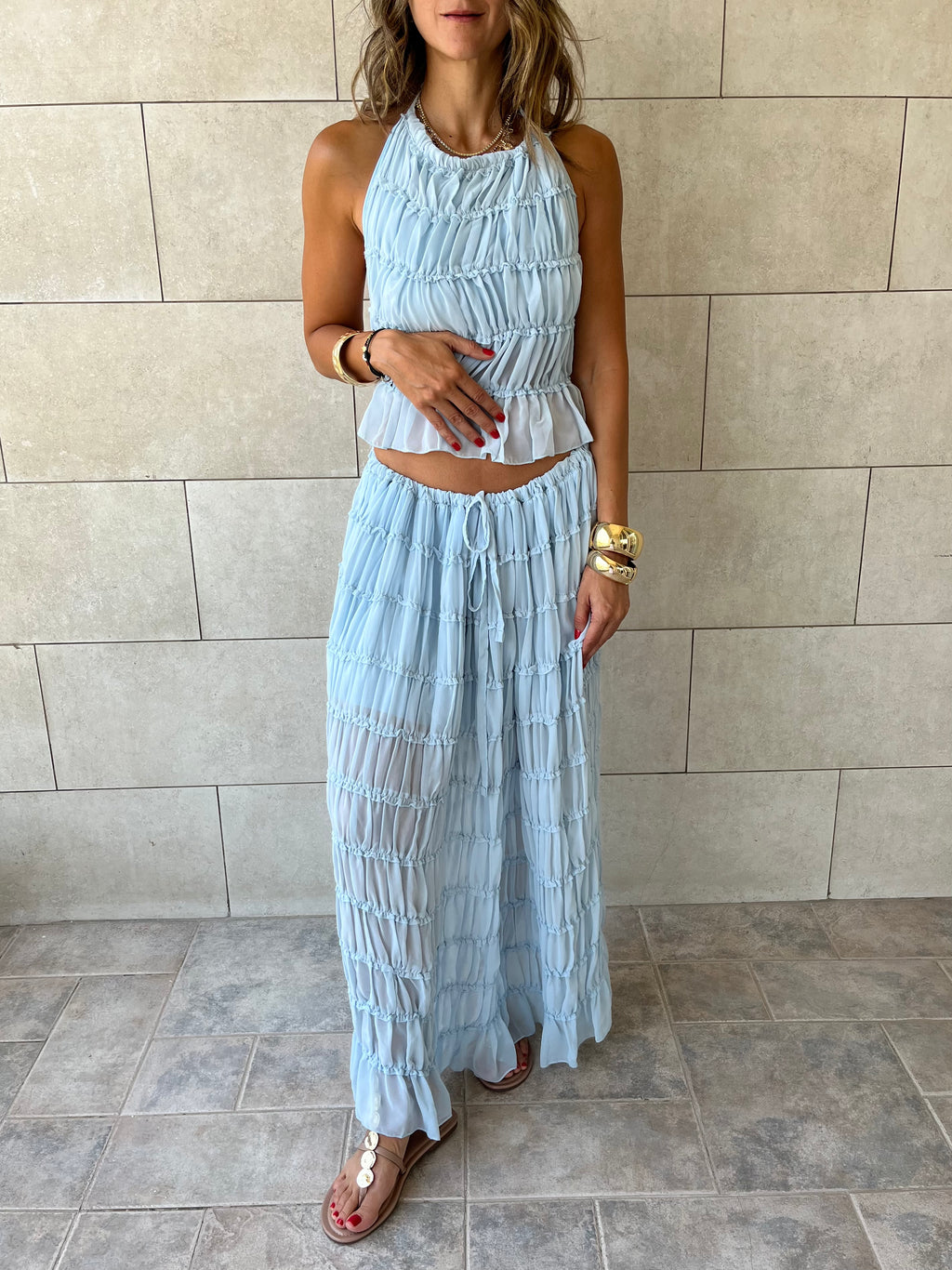 Baby Blue Crinkle Set