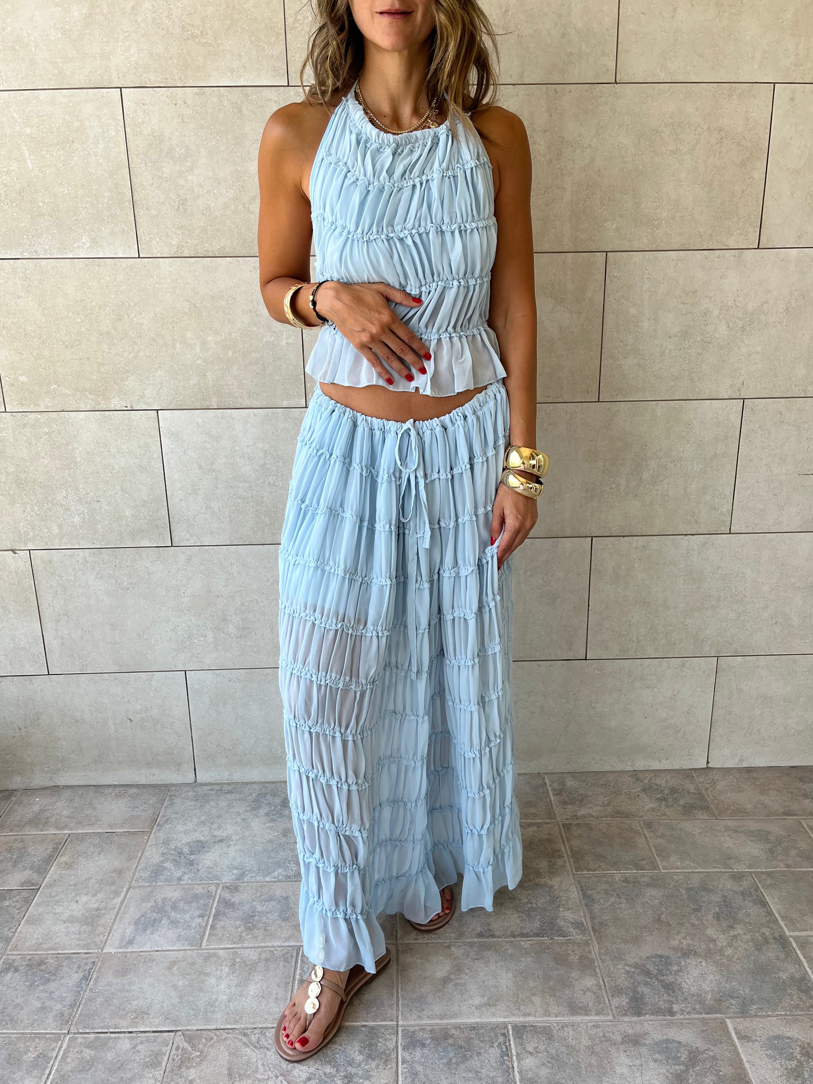 Baby Blue Crinkle Set