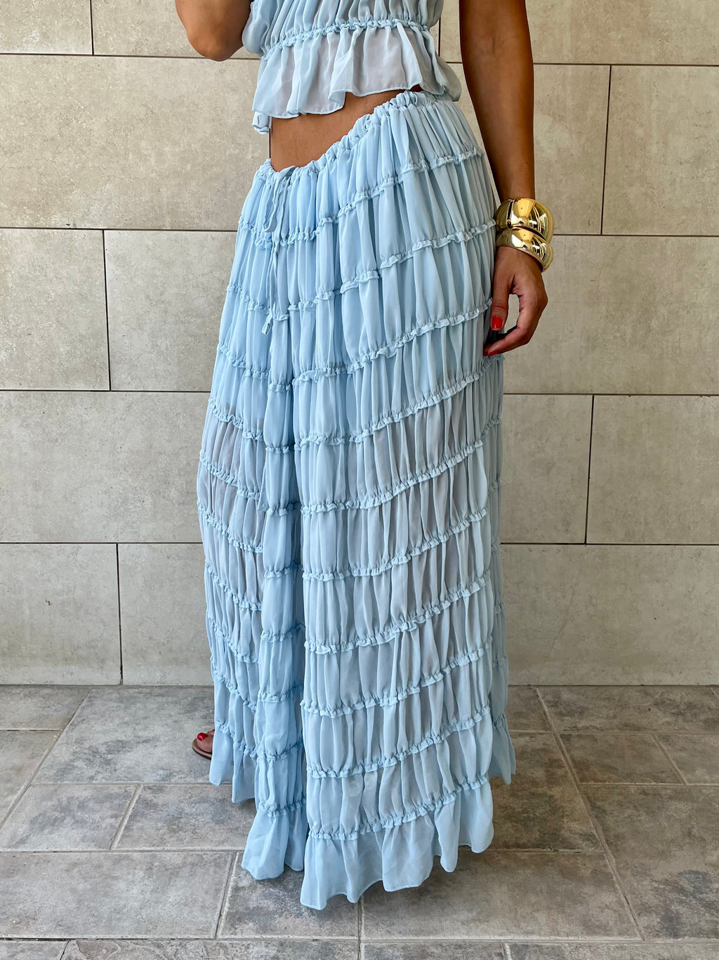 Baby Blue Crinkle Set