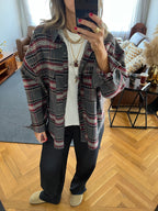 Burgundy Plaid Flannel Shirt