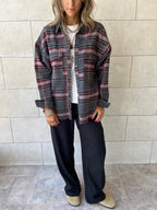 Burgundy Plaid Flannel Shirt