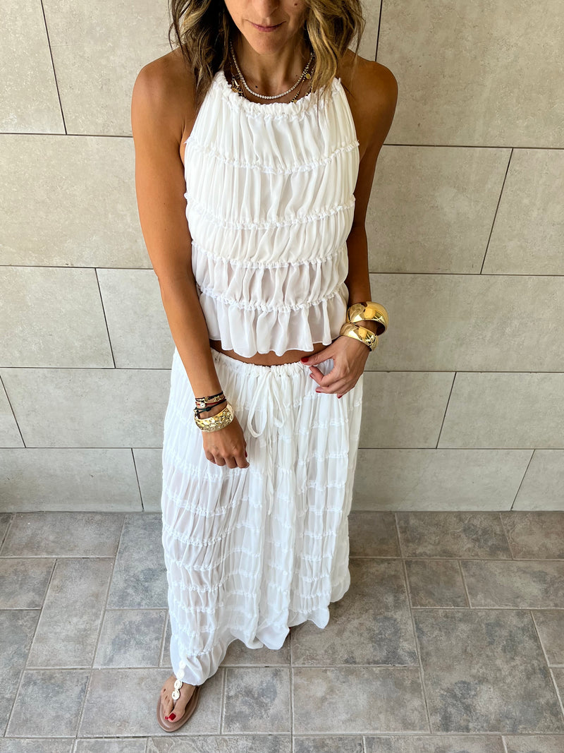 White Crinkle Set