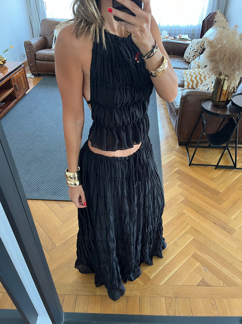 Black Crinkle Set