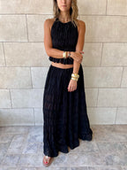 Black Crinkle Set