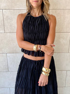 Black Crinkle Set