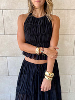 Black Crinkle Set