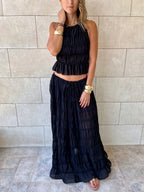 Black Crinkle Set