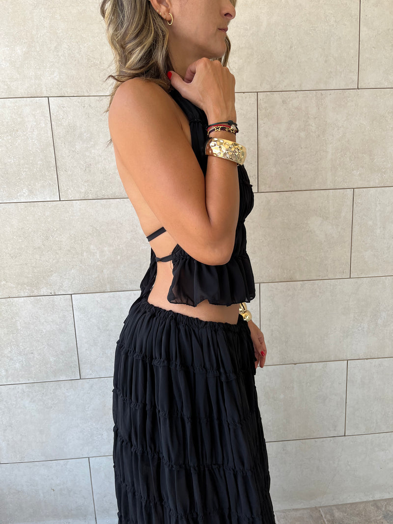 Black Crinkle Set