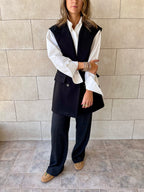 Black Tailored Sleeveless Vest