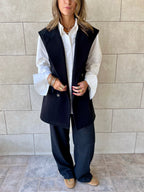 Black Tailored Sleeveless Vest