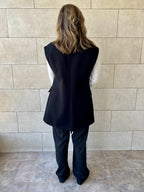Black Tailored Sleeveless Vest