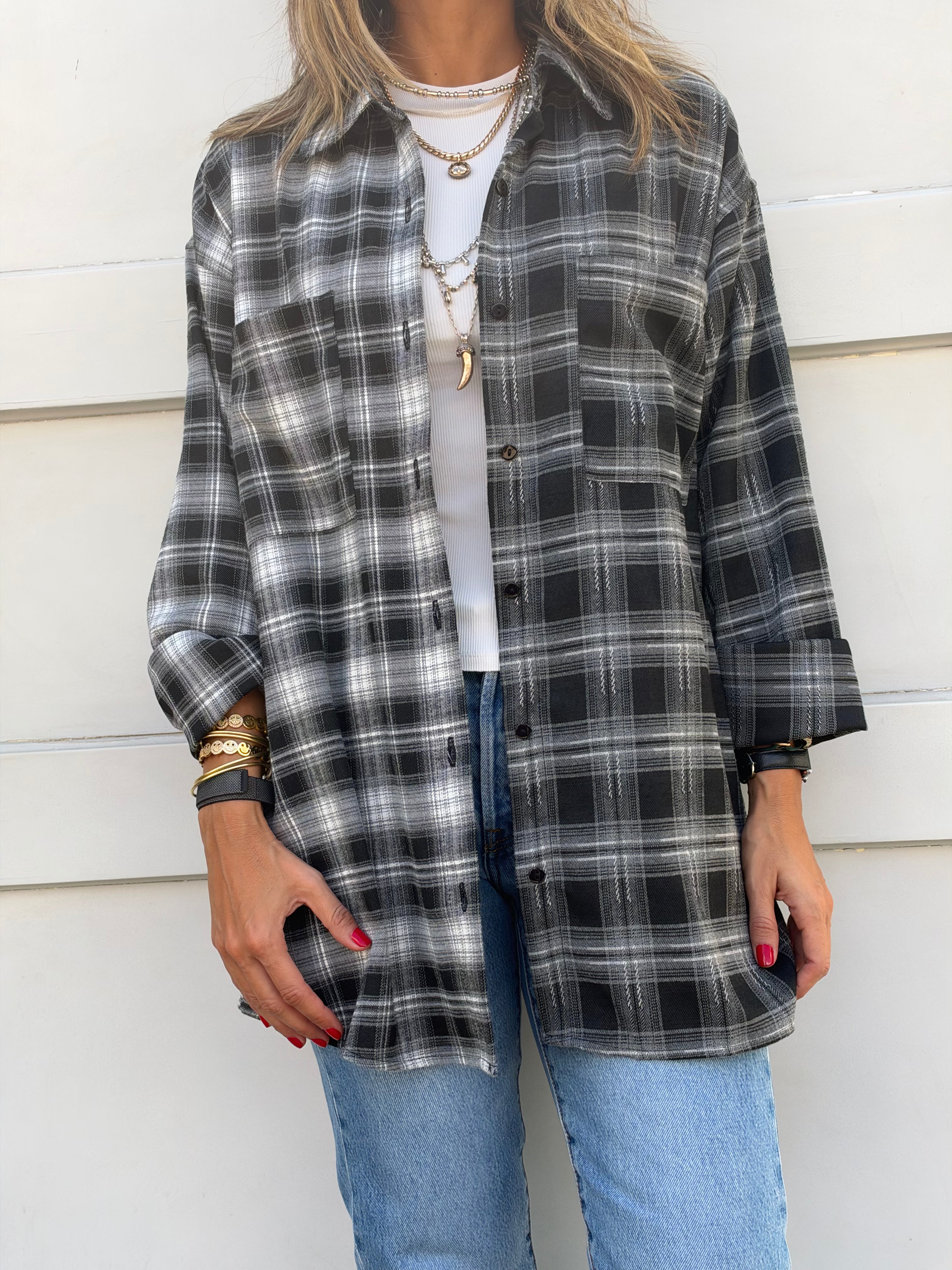 Half & Half Check Shirt