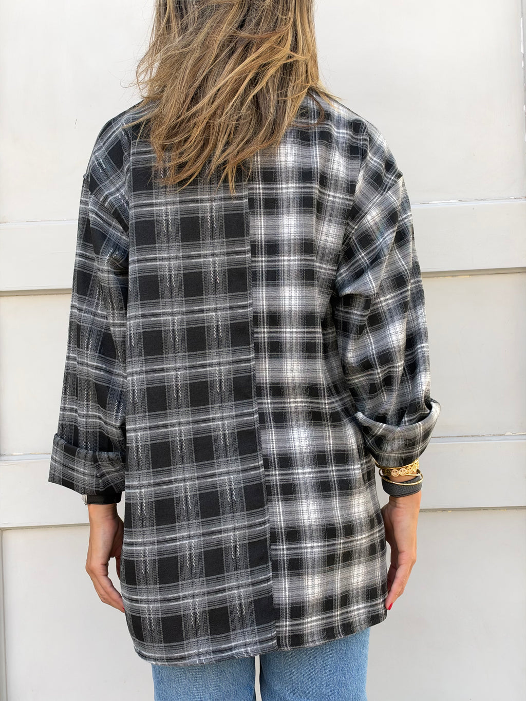 Half & Half Check Shirt
