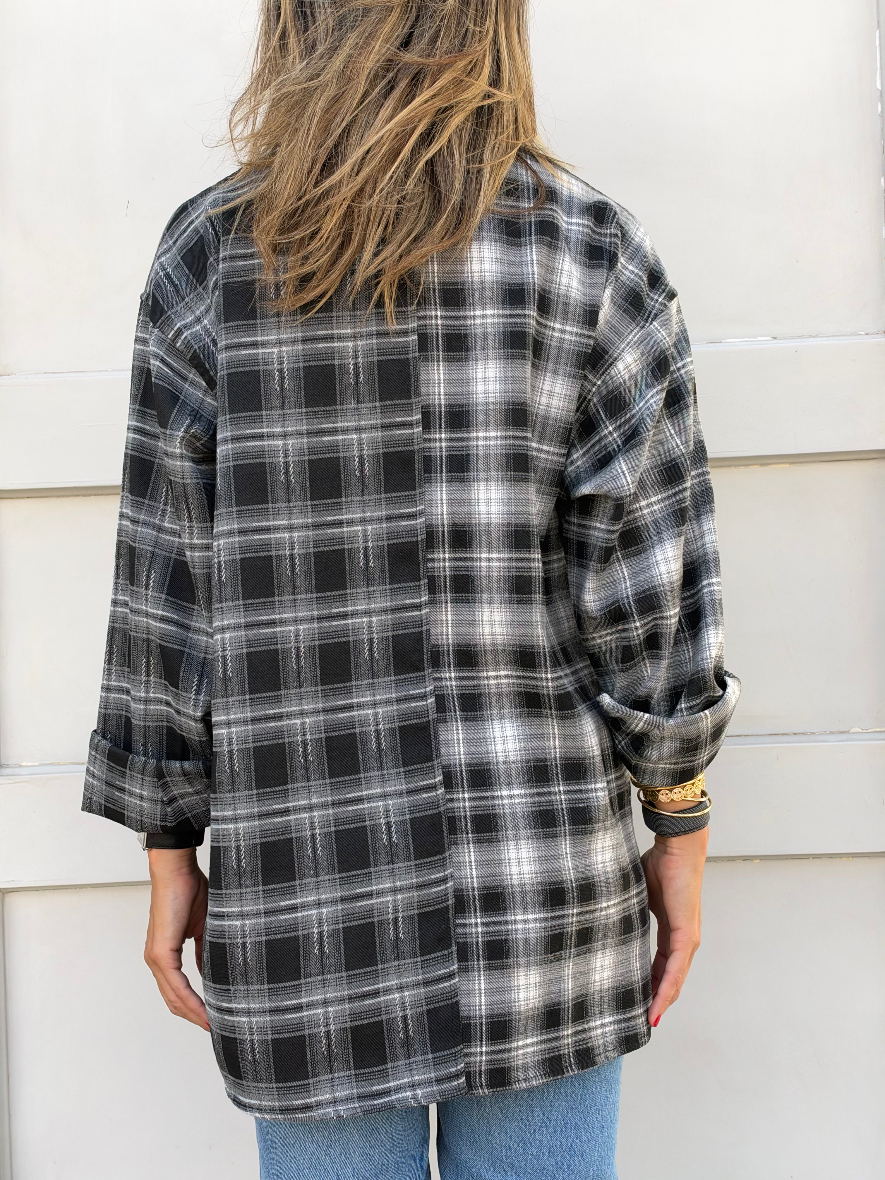 Half & Half Check Shirt
