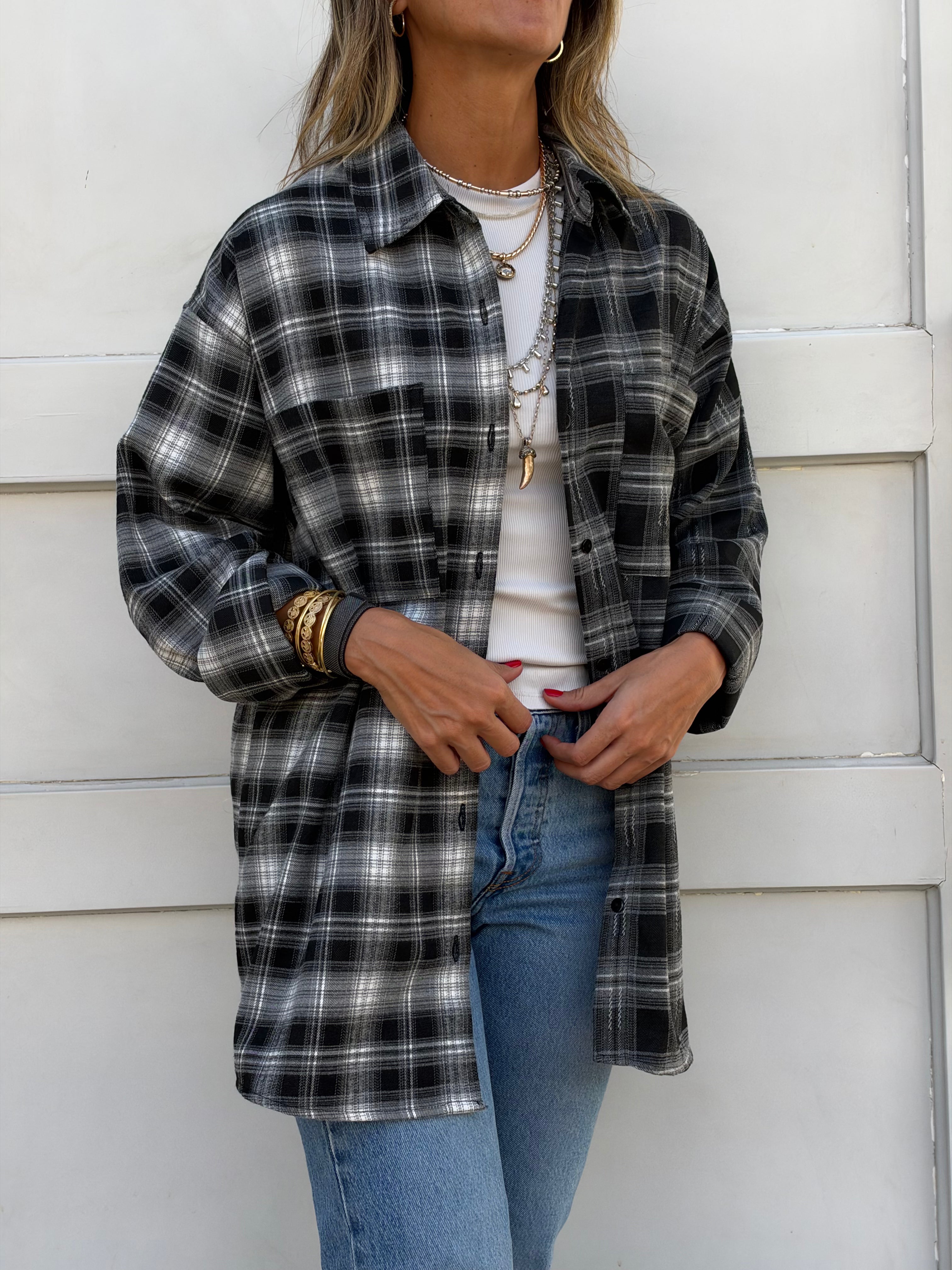 Half & Half Check Shirt