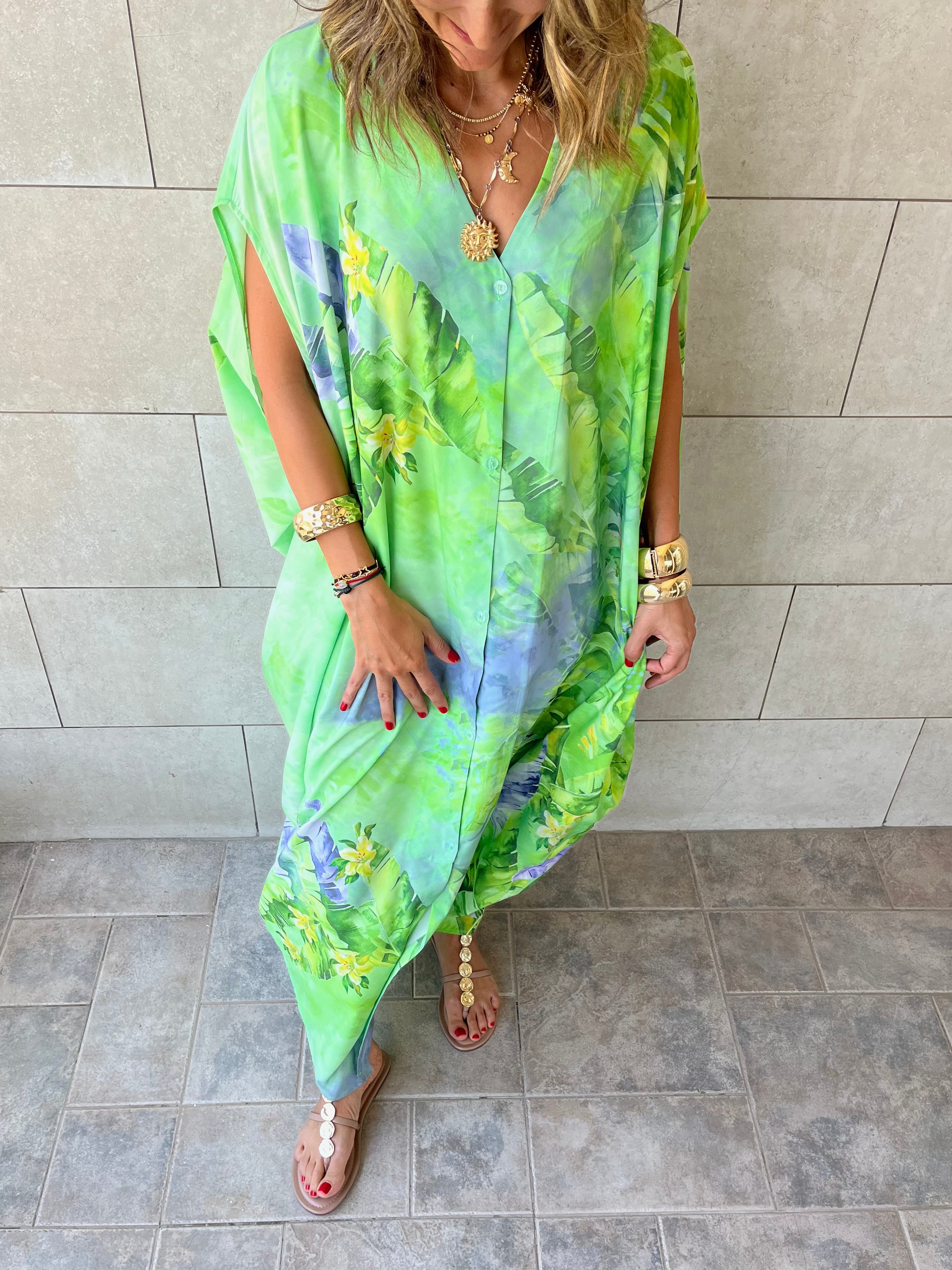 Palm Paradise Easy Dress