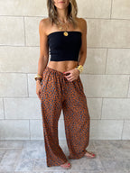 Cheetah Printed Rope Pants