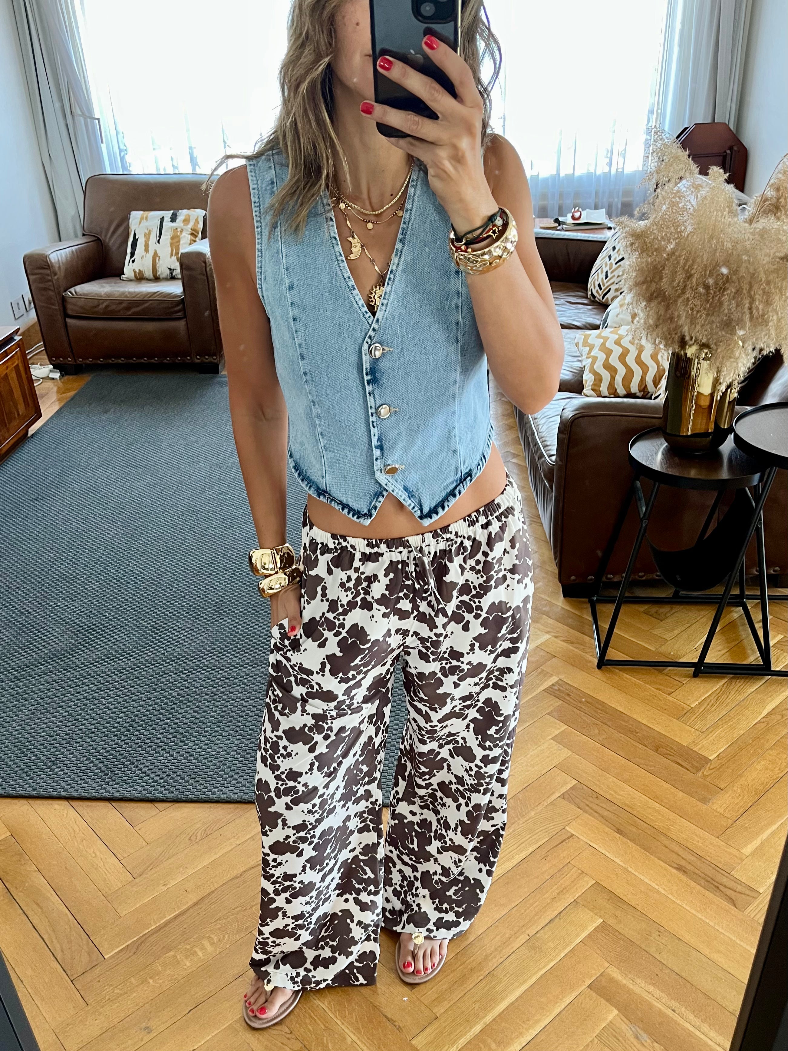 Cowboy Printed Rope Pants