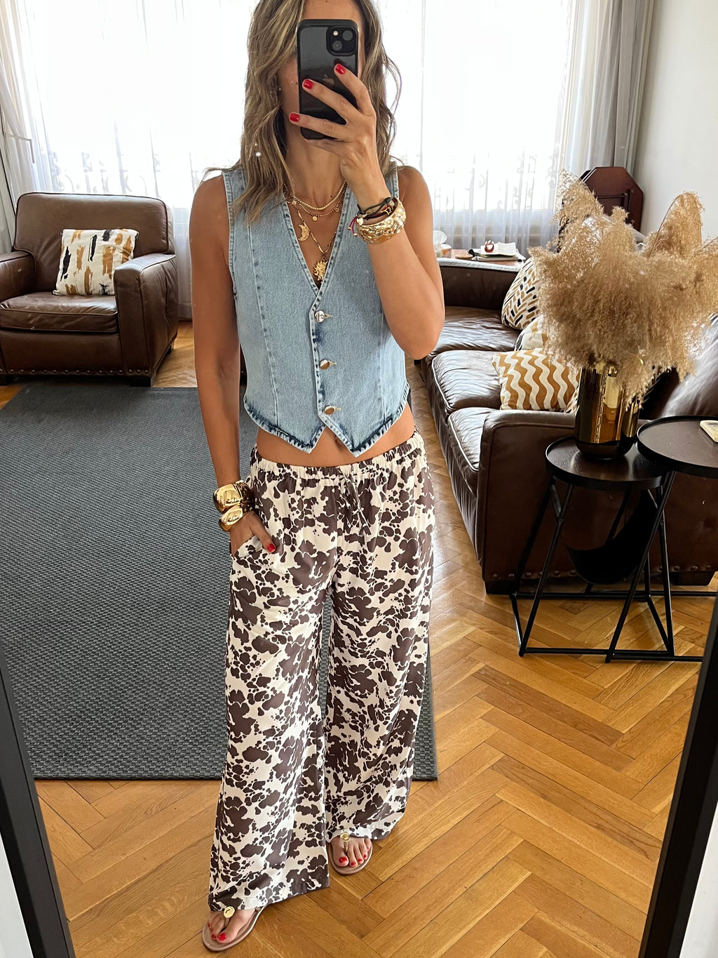 Cowboy Printed Rope Pants