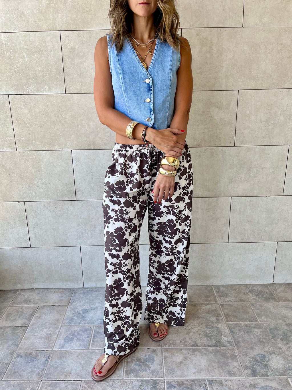 Cowboy Printed Rope Pants