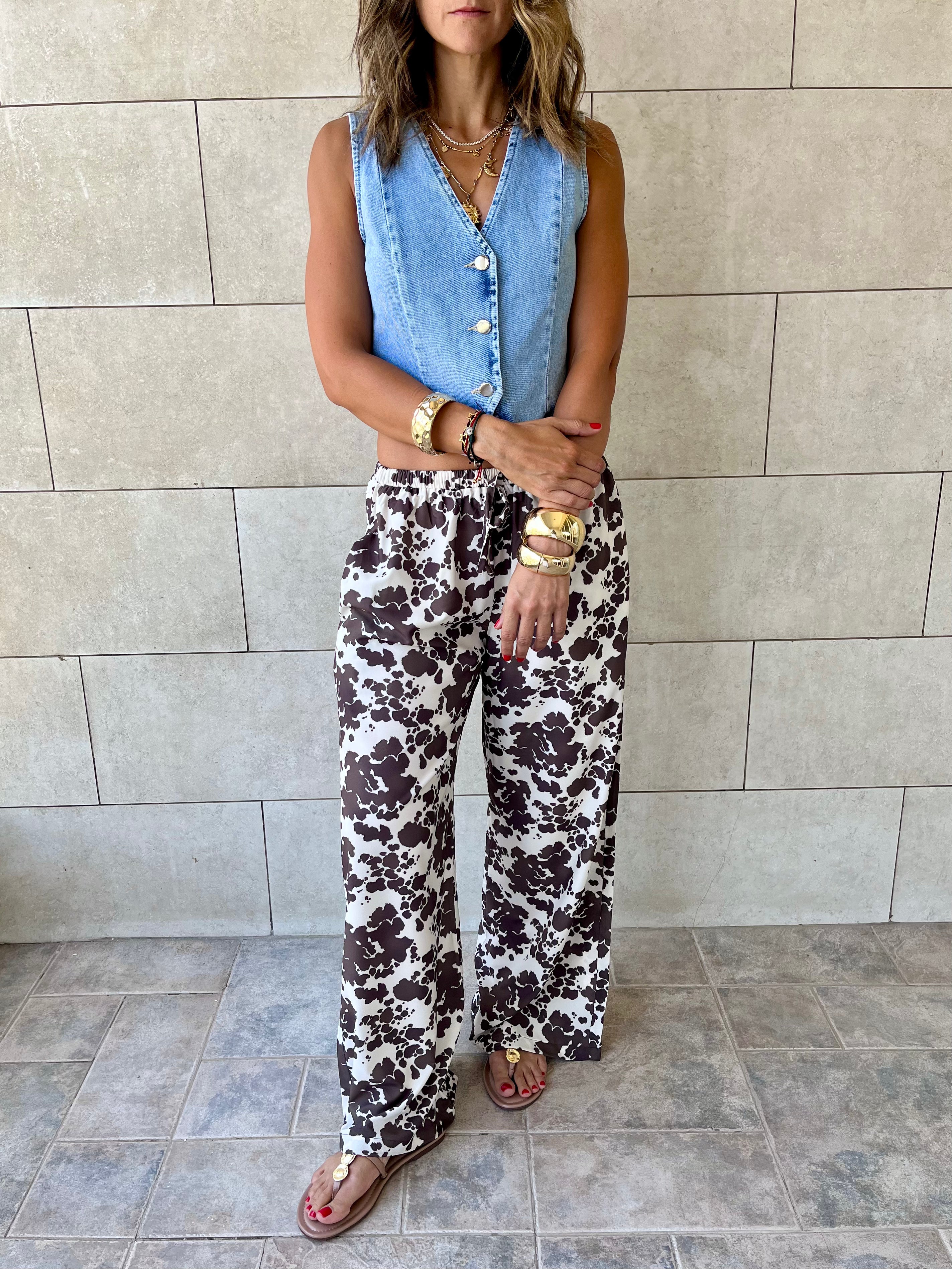 Cowboy Printed Rope Pants