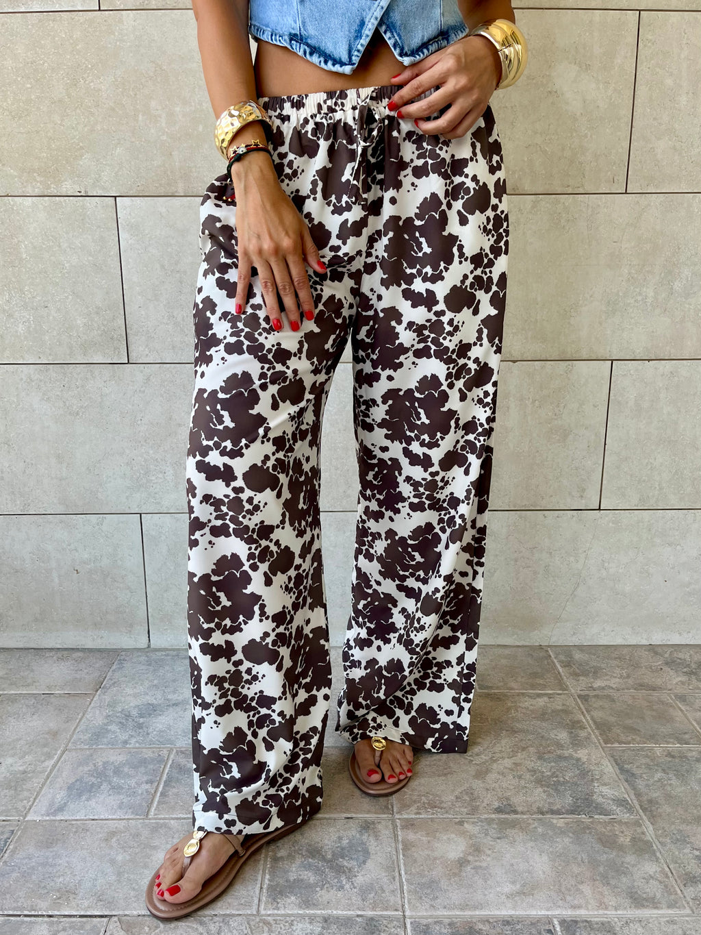 Cowboy Printed Rope Pants